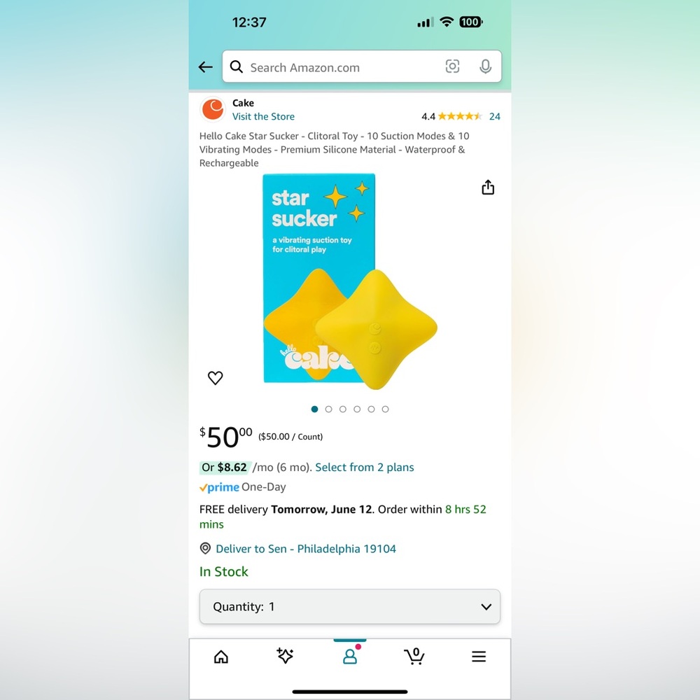 Hello Cake Star Sucker - Clitoral Toy - 10 Suction Modes & 10 Vibrating Modes